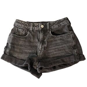 PACSUN Black denim high rise Mom Shorts size 23